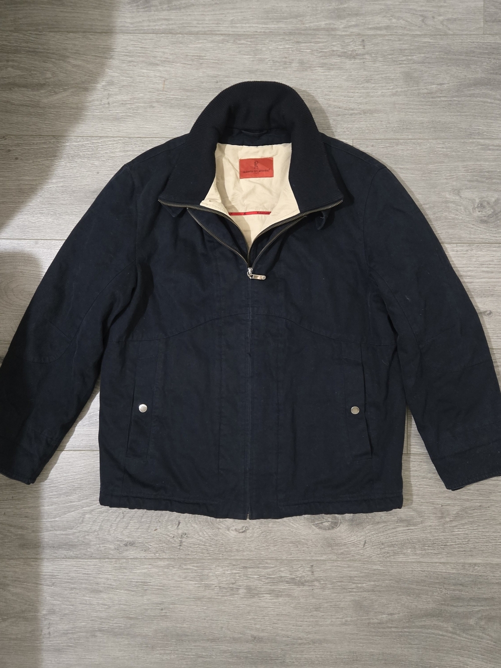 Roberta Di Camerino Harrington Jacket In Navy Blue - Medium (M)